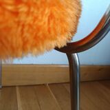 Pelfran orange fluffy chair