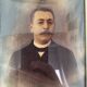 Portrait, photographie, ambrotype, peint à la main, XIXème, signé EV, daté 1881, verre bombé