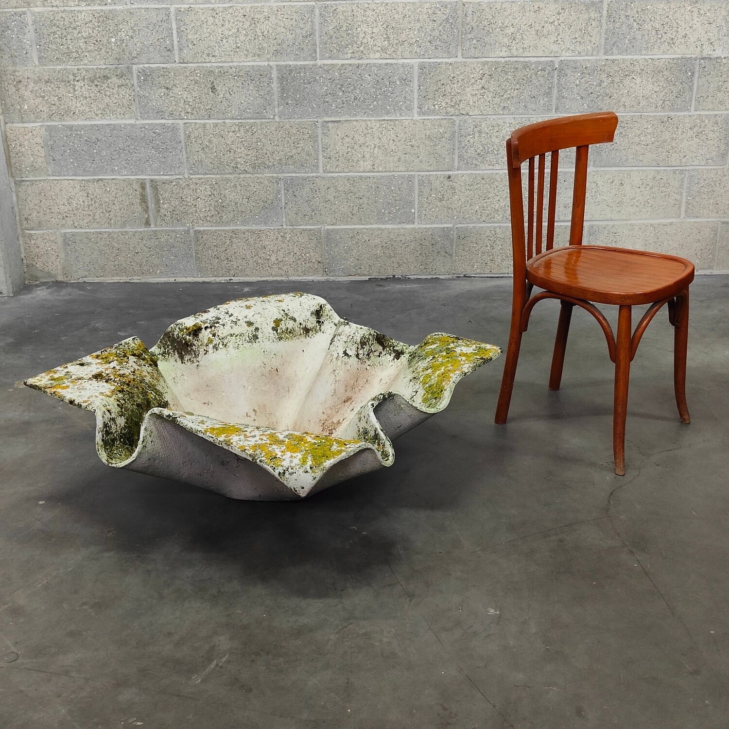 Elephant ear planter or Handkerchief, 1950 period by Willy Guhl