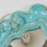 Art Deco wall mirror Theatre in terracotta by Gmundner Keramik, Austria, 1930s