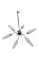 Vintage 6-arm pendant light from the 1960s