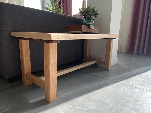 Stripped farm coffee table