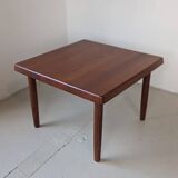 Square Danish coffee table by Niels Bach, in teak