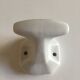 Bathroom patère in white art deco faience