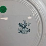 Large round antique ironstone plate, Saint-Amandinoise – Model Lily of the Valley