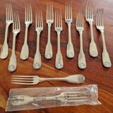 Christofle, Paris - Set of 12 table forks - Vendôme model
