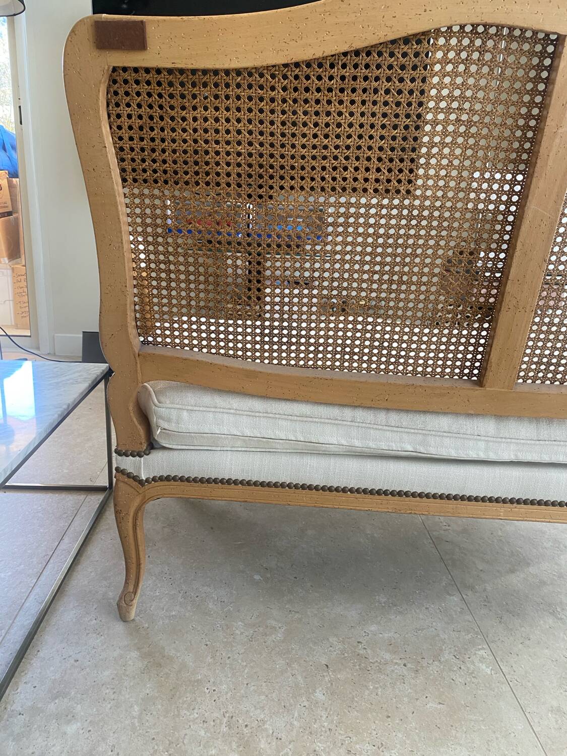 French vintage bank chair