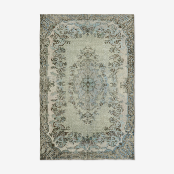 Hand-knotted antique oriental 1970s 200 cm x 300 cm blue carpet