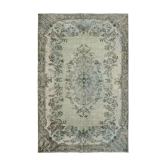 Hand-knotted antique oriental 1970s 200 cm x 300 cm blue carpet