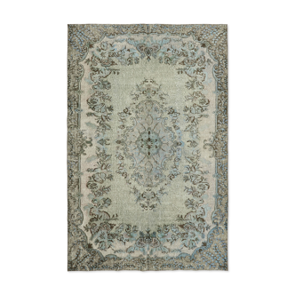 Hand-knotted antique oriental 1970s 200 cm x 300 cm blue carpet