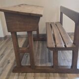 Authentic Double School Desk from the Early 20th Century (1900-1940) -