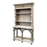 Provencal sideboard / 19th century patinated 2-part bookcase