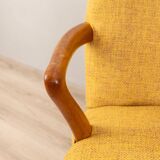 60s vintage armchair in yellow fabric Italian design