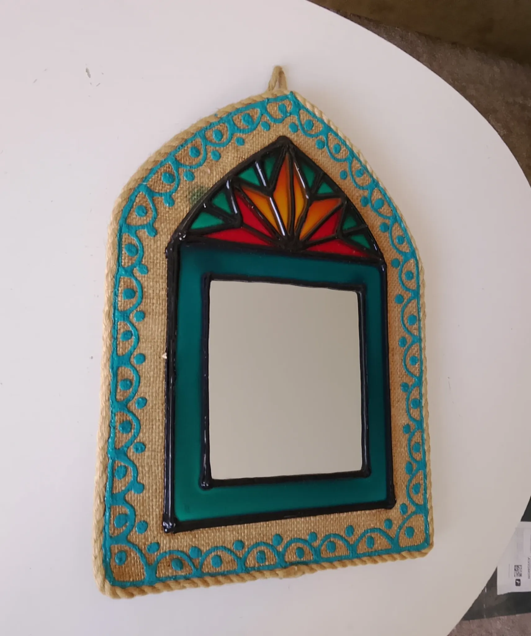 Traditional Iranian mirror in Orsi style