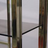 Post-modern shelf in gilded brass, Italy 1970s