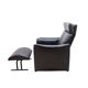 Fauteuil en cuir COR avec repose-pieds