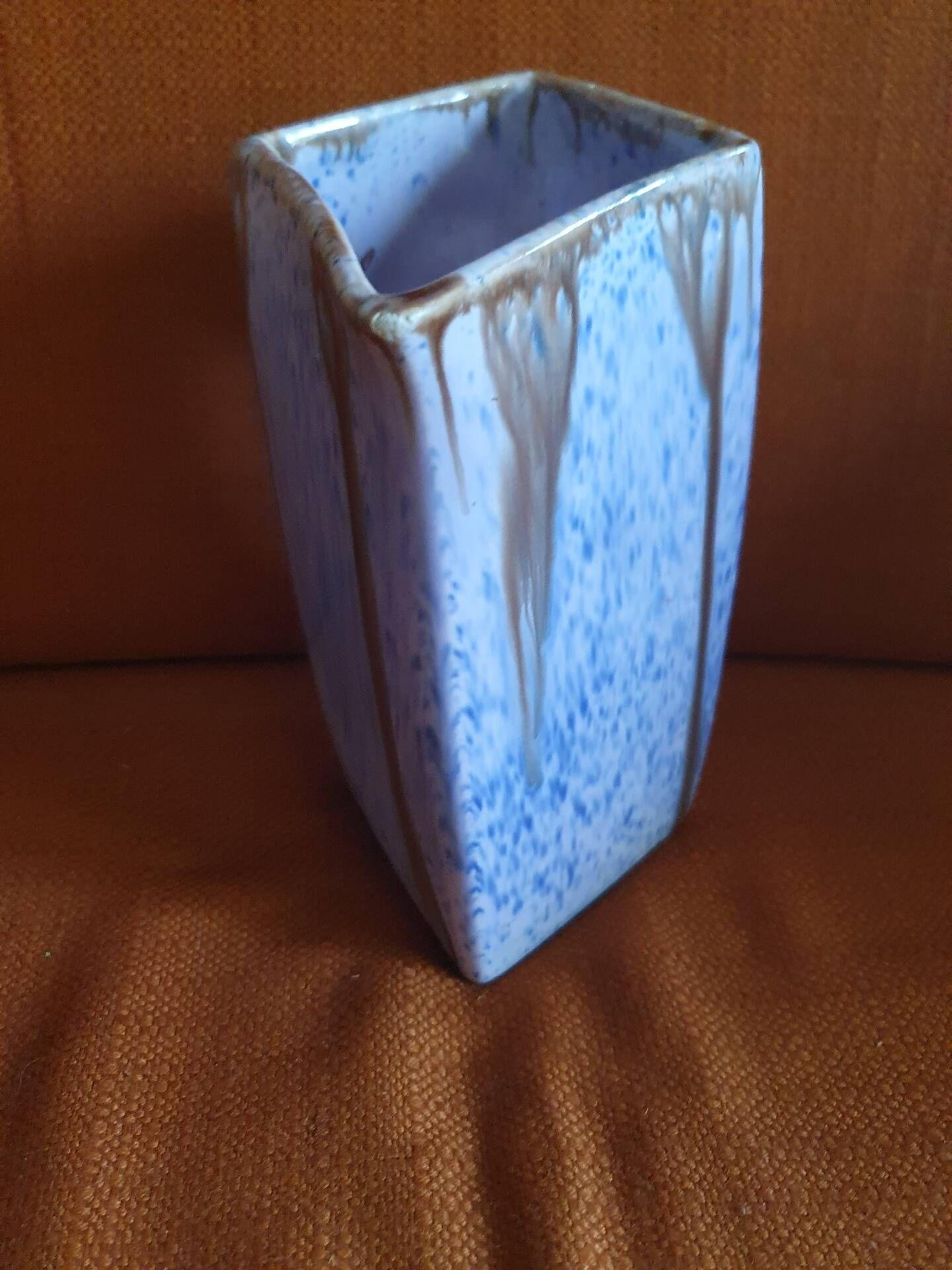 Beautiful iridescent mauve ceramic jug.