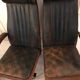 Fauteuils double avion bus vintage années 50 en cuir