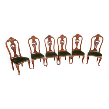 Set of 6 mahogany chairs