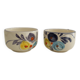2 vintage tea cups floral patterns