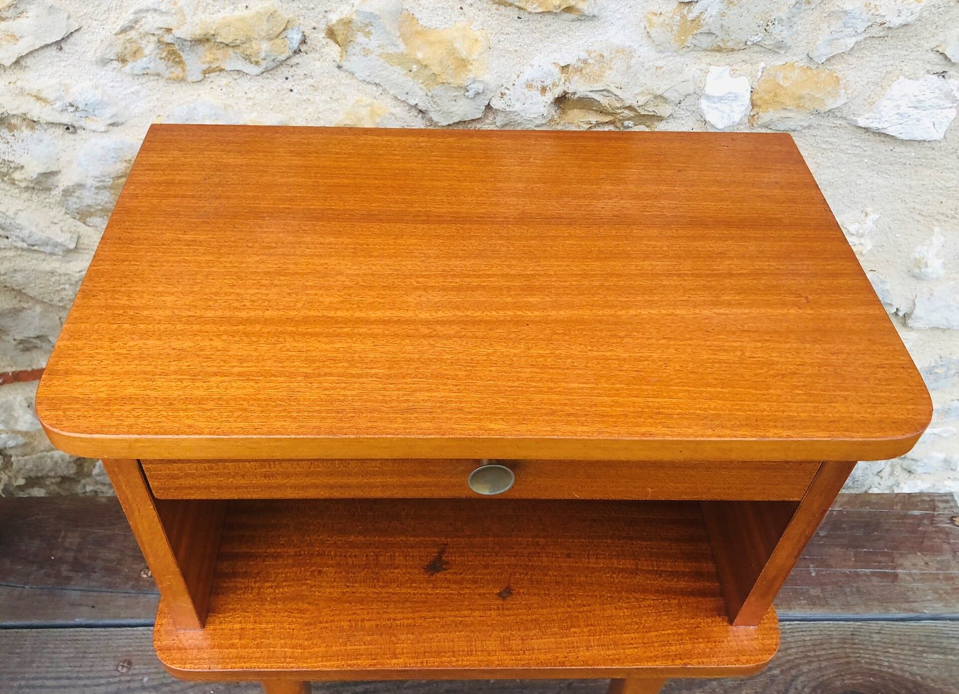 Pair of vintage bedside tables, Scandinavian style 60s