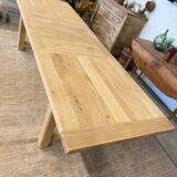 Solid oak farmhouse table with extensions