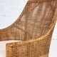 Chaises en Rotin et Bois, France, Set de 6