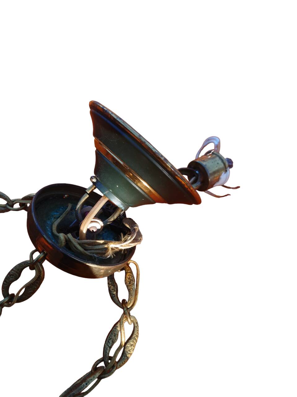 3-branched empire chandelier in bronze