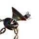 3-branched empire chandelier in bronze