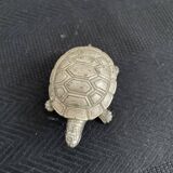 Ancient tortoise in silver metal