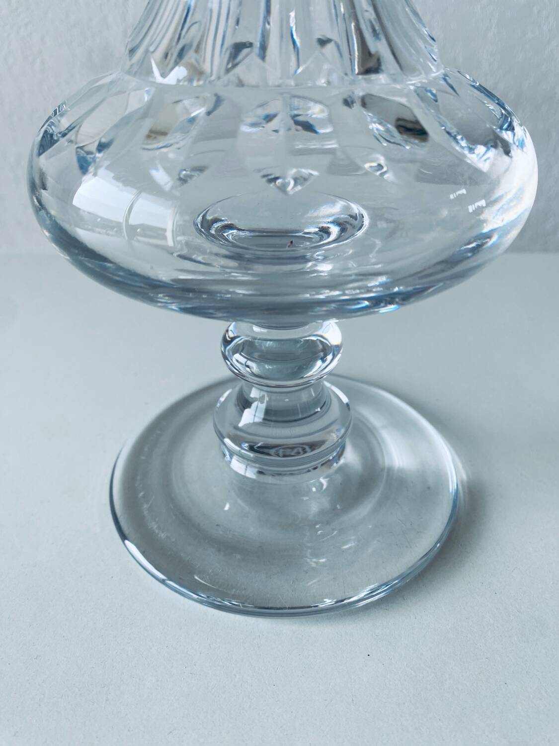Crystal footed vase