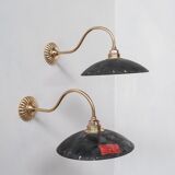 Antique brass and mercury glass wall light (19 available)