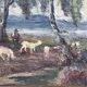 Painting, herd of goats and its keeper, 19th century