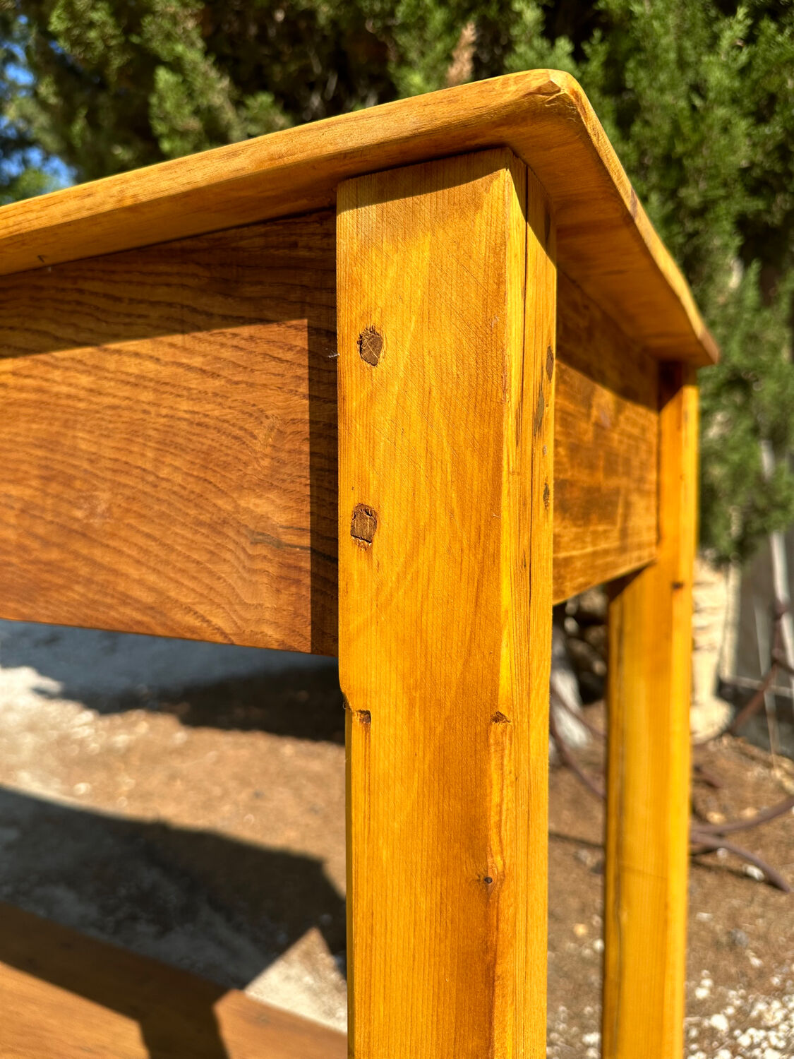 Old wooden workbench