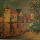 Tableau rivière en automne