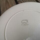 Plate in Faience de Salins Model Deauville Raspberry