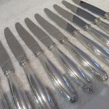 11 Christofle Rubans LXVI tapered silver metal handle table knives