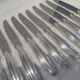 11 Christofle Rubans LXVI tapered silver metal handle table knives
