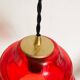 Suspension en verre rouge vintage
