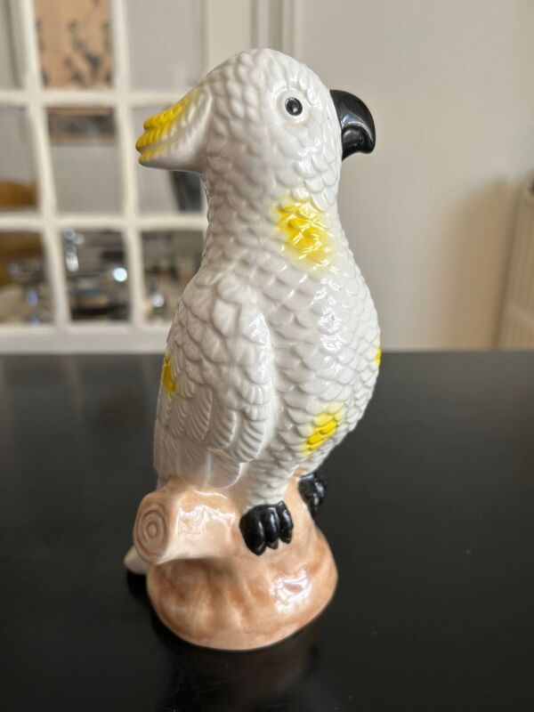 Perroquet vintage en céramique