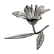 Silver metal flower ashtray