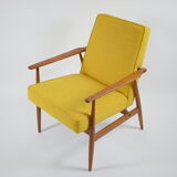 Fauteuil, années 70, couleur jaune