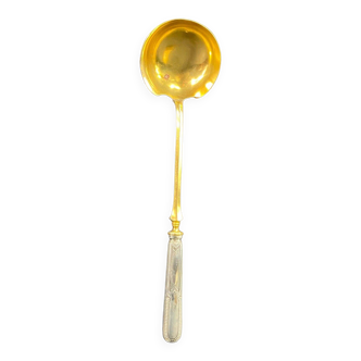 Regency style Minerva silver handled cream ladle