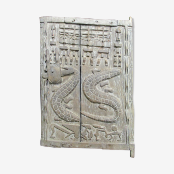 Dogon Mali's attic door - 62 cm x 48 cm