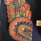 Wooden triptych mask