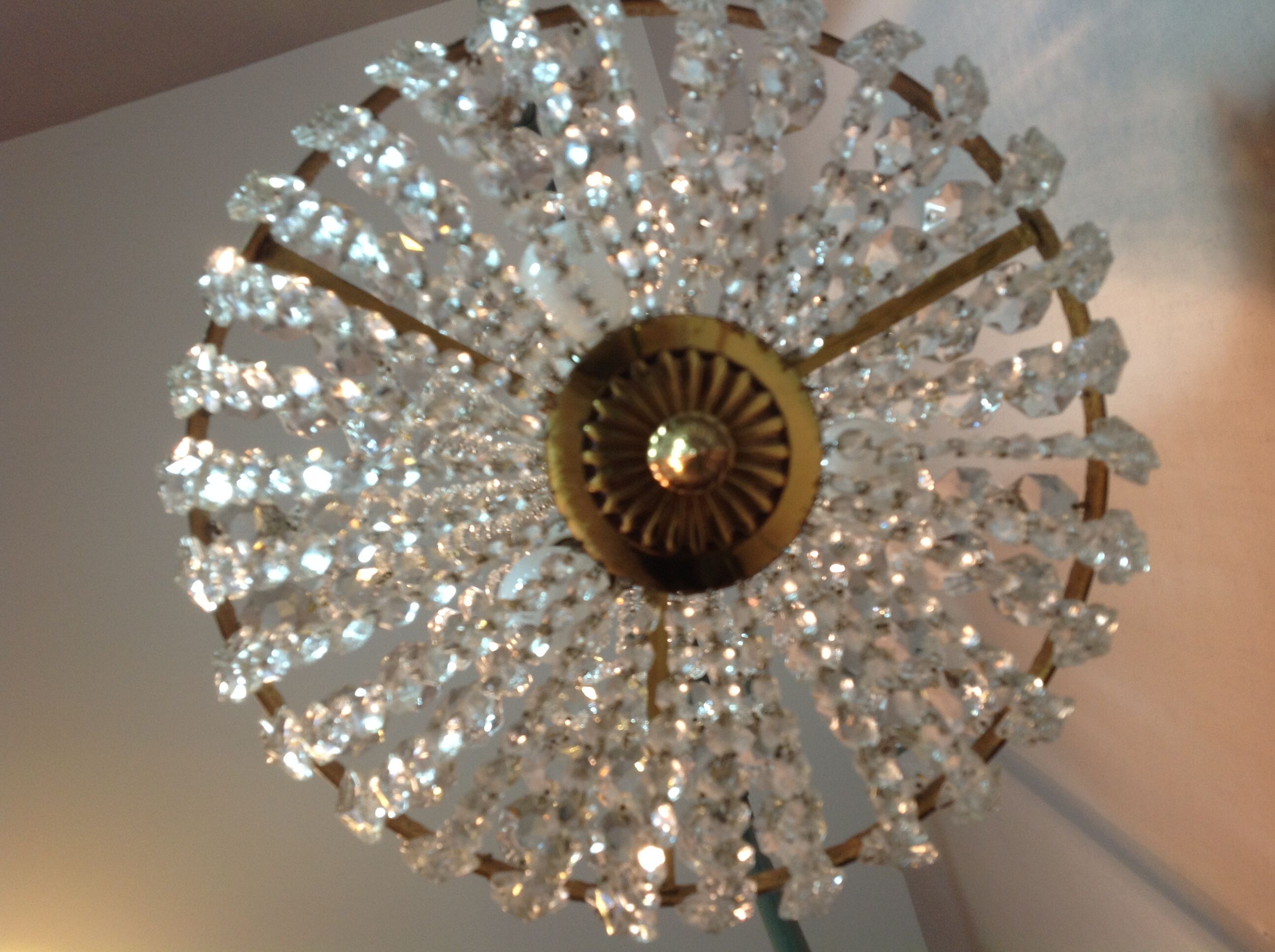 chandelier bronze balloon Golden tassels old retro