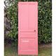 Eight old communication doors, solid and glazed, made of solid wood.