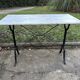 Old bistro table by Berc in Paris. Wrought iron, marble top.