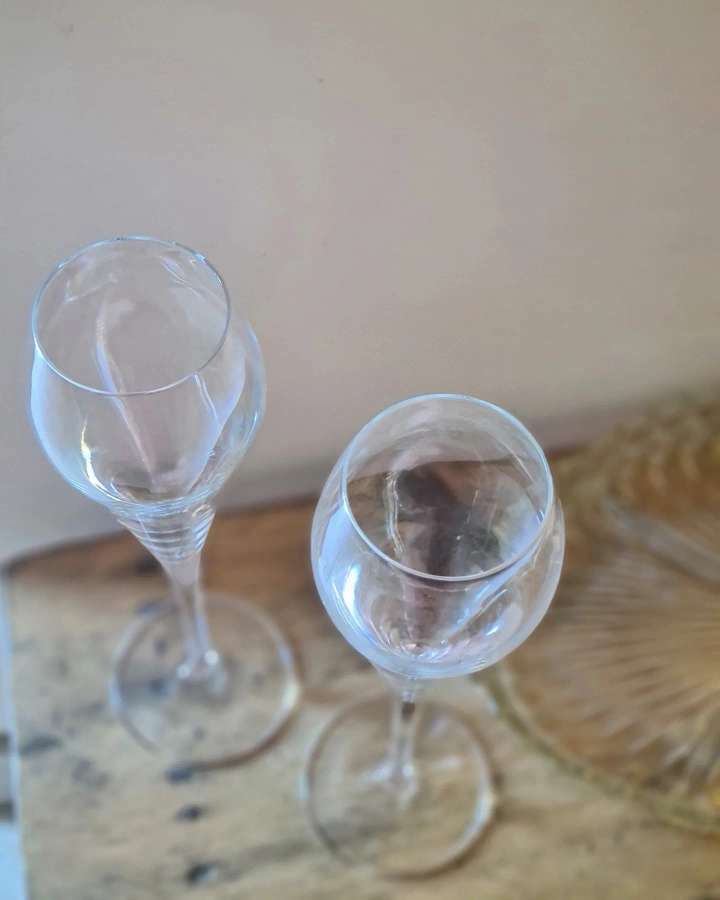 Crystal flute duo Luigi Bormioli