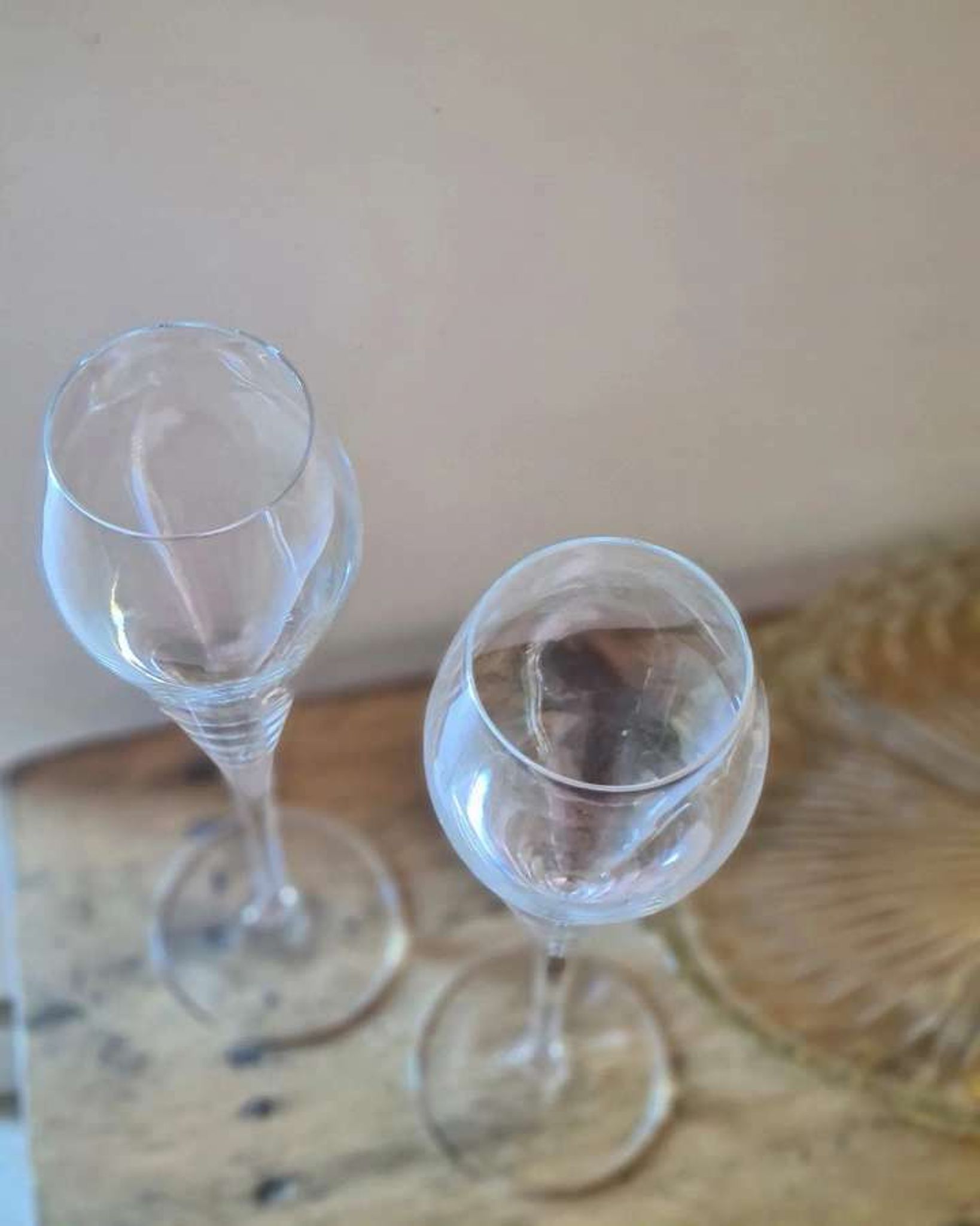 Crystal flute duo Luigi Bormioli